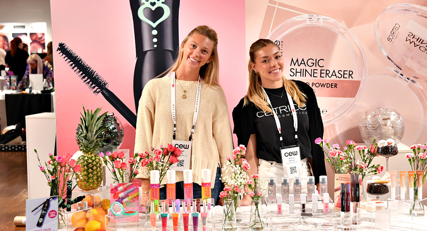 The Essence Catrice Cosmetics booth at the 2025 CEW Beauty Expo.